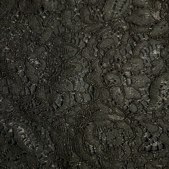 NWT Karl Lagerfeld deep green lace overlay sweater with metal button accents - Picture 4 of 12